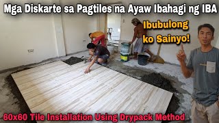 Paano mag Tiles ng 60x60 sa Flooring gamit ang Drypack Method [upl. by Aduh]