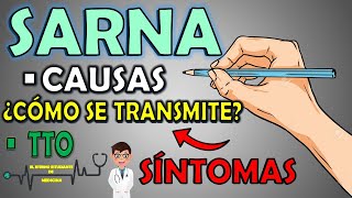 SARNA HUMANA  ESCABIOSIS ¿Cómo se contagia SíntomasTratamiento 📝👨🏻‍⚕️SARCOPTES SCABIEI [upl. by Aerdno642]