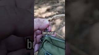 🪖 US Ranger Lighter Hack with Hemp Cord 🔥 survival [upl. by Rock]