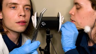 ASMR  DEEP Twin Ear Cleaning Exam amp Up Close Whispering Doctor Roleplay [upl. by Anuahsar684]