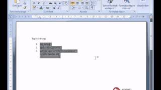 Microsoft Word Tutorial Deutsch Nummerierung [upl. by Dianthe]