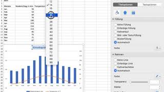 Klimadiagramm in Excel [upl. by Arimat]