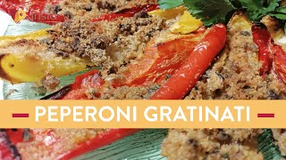 Peperoni gratinati al forno la ricetta semplice e veloce [upl. by Genovera]