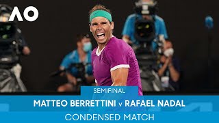 Matteo Berrettini v Rafael Nadal Condensed Match SF  Australian Open 2022 [upl. by Yzus]