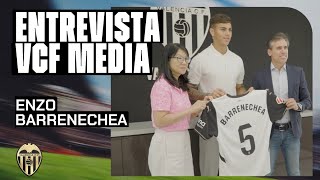 PRIMERAS PALABRAS DE ENZO BARRENECHEA COMO NUEVO JUGADOR DEL VALENCIA CF [upl. by Linet]