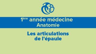 1ère année médecine Anatomie Les articulations de lépaule [upl. by Hartzell]