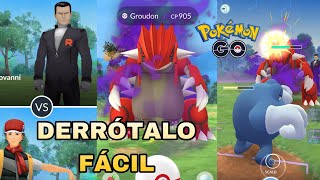 COMO DERROTAR A GIOVANNI y CAPTURA GROUDON SHADOW 🚫 [upl. by Winwaloe]