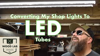 Converting My Shop Lights to LED Tubes [upl. by Darwin]