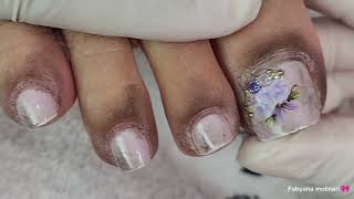 transformação nas unhas dos pés  misturinha de esmalte luxuosa para os pés [upl. by Emoryt816]