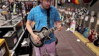 Silverburst Epiphone Les Paul Custom  Playing at Guitar Center [upl. by Seigler]