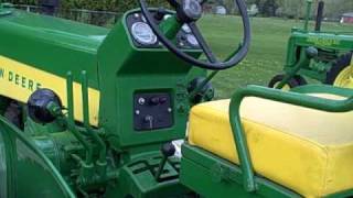 John Deere 730 Diesel Tractor Start Up pony engine [upl. by Mcneil]