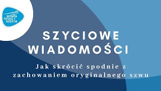 JAK SKRÓCIĆ SPODNIE Z ZACHOWANIEM ORYG SZWU [upl. by Utimer766]