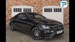 201868 MERCEDESBENZ E450 COUPE PREMIUM PLUS IN OBSIDIAN BLACK METALLIC WITH SADDLE BROWN LEATHER [upl. by Aeli804]