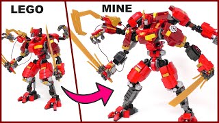 Upgrading a LEGO Ninjago Climber Mech With Viewers Ideas 71812 Kais Mech [upl. by Wrennie]