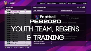 PES 2020  Youth Team Regens amp Training [upl. by Ail]