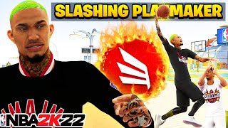 NEW BEST SLASHING PLAYMAKER BUILD on NBA 2K22 1 ISO BUILD SHOOT 3s w CONTACT DUNKS NBA 2K22 [upl. by Lohner]