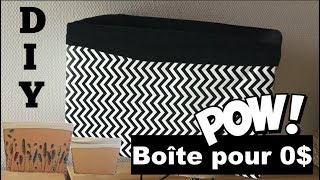 DIY HOME  ✂️🖍 DIY facile  Spécial recyclage  Boîte de rangement  0 euro [upl. by Ivah]