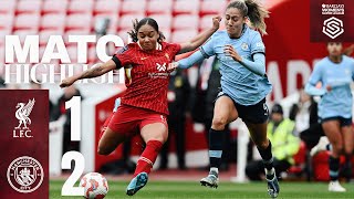 Highlights Late Shaw Goal In Anfield Fixture  Liverpool Women 12 Manchester City [upl. by Banebrudge]