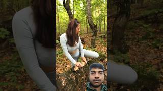 She is relaxing in the forest with a cool hack 🌴 camping survival bushcraft outdoors [upl. by Halbert]