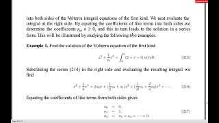 Lecture 16 Volterra Integral Equation of First Kind [upl. by Qiratla]