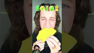 Giant toxic waste candy sourcandy mukbang sourskittles sour food supersour [upl. by Houser355]