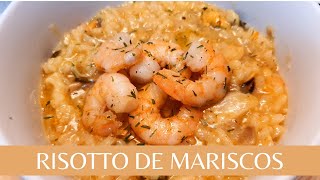 Risotto de camarones 🦐 y mariscos Receta DELICIOSA y FÁCIL ✅✅✅ [upl. by Tranquada350]