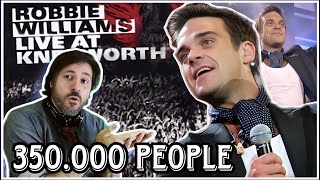 Robbie Williams  Angels Live at knebworth  3500000 PEOPLE INSANE  REACTION [upl. by Teriann]