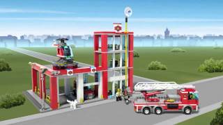 Fire Station  LEGO City  60004 [upl. by Irena]