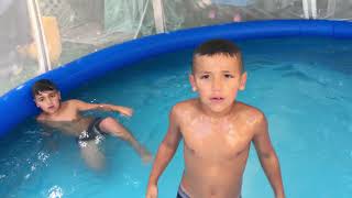 Pool Wrestling Challenge  Noah vs Ayman [upl. by Arch446]