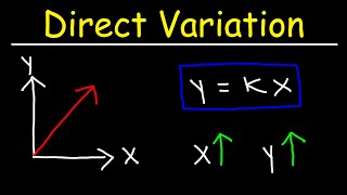 Direct Variation  Basic Introduction  Algebra [upl. by Hieronymus]