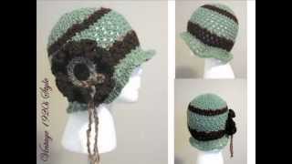 Vintage Style Crochet Cloche Hats [upl. by Atinram]