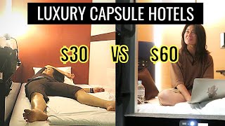 BEST LUXURY Capsule Hotel Experience in Tokyo  First Cabin vs MyCube [upl. by Leandro]