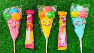 ASMR LOLLIPOP ICE CREAM MARSHMALLOW GUMMY JELLY 롤리팝 아이스크림 마쉬멜로우 젤리 먹방 Unpacking SOUNDS 1649 [upl. by Sirtemed]