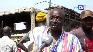 Incendie au marché syndicat de Kaolack Les maliens décident de ne plus stationner leurs camions [upl. by Naujej813]