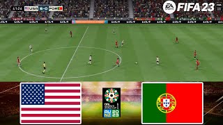 FIFA 23  USA vs Portugal 07112024  FIFA Womens World Cup 2023  Gameplay PS  Full Match [upl. by Euhc]