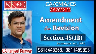 Section 451B Capital Gain on Taxable ULIP  CA Ranjeet Kunwar Sir [upl. by Truda967]