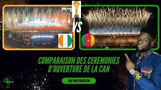 CAN 2023 Côté d’Ivoire Comparaison cérémonie d’ouverture Cameroun 🇨🇲 X Côte d’Ivoire 🇨🇮 [upl. by Raimondo]