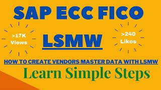 LSMW For Vendor Master Creation Legacy System Migration Workbench LSMW in SAP SAP Free Course [upl. by Asreht]