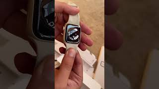 apple watch series 7 41mm quick unboxing ❤️ starlight colour [upl. by Llesram]