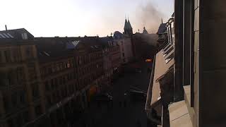 Antifa and Moslims attack Antiislamic demonstration Copenhagen Denmark [upl. by Nivrem]