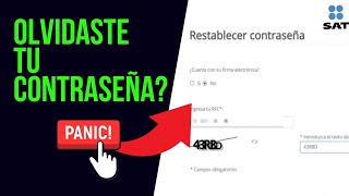 Cómo RESTABLECER tu contraseña del SAT RFC 2021✅  CONTRASEÑA SIN y con FIEL 🖥️ [upl. by Iddo732]