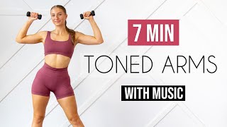 7 MIN TONED ARMS WORKOUT  with Music amp Beeps Dancer Arms [upl. by Rheta626]