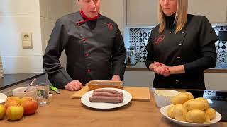 Notre boudin noir petite recette maison avec Olivier Pierre et Maryse Salmon [upl. by Ainoyek]