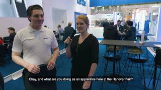 Hannover Messe 2019  LenzeShortcuts 5 Moritz Schulz English Subtitles [upl. by Suiratnod]