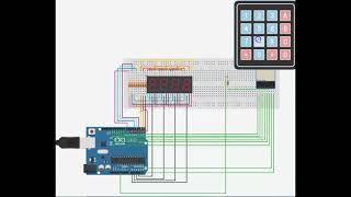 teclado matricial con 4 display´s UTILIZANDO ARDUINO Y SIMULADO EN TINKERCAD [upl. by Eilsehc279]