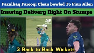 Sensational Bowling By Fazal Haq Farooqi Clean bowled To Finn AllenAFG Vs NZ highlights [upl. by Nevile]