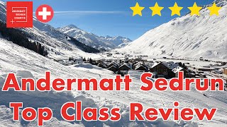 Andermatt Sedrun  Top Class Skiresort Info amp Review  Switzerland [upl. by Ennirok405]