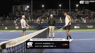 Matteo Berrettini vs Arthur Cazaux  R2 Phoenix • Highlights [upl. by Whitelaw897]