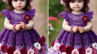 💯 VESTIDO INFANTIL EM CROCHÊ 🥰crochet video viralvideo [upl. by Assiral]