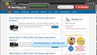 Reset Epson L365 printer  Epson Adjustment Program [upl. by Eyde]